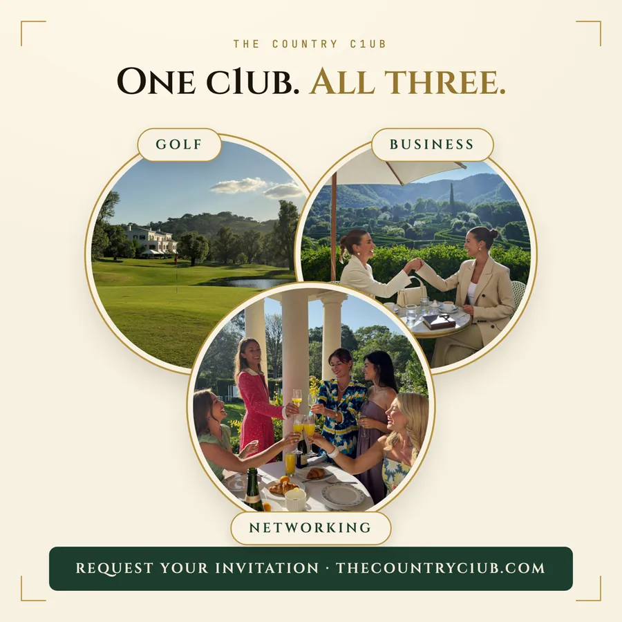 Ad: three photo circles, one c1ub all three